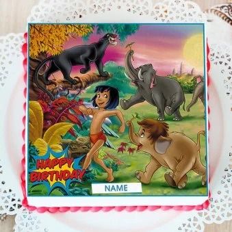 Jungle Book Cake, Jungle Theme Cakes, Book Cake, Buy Cake, The Jungle Book, Happy Birthday Name, Book Photo, Cake Delivery, Cake Online