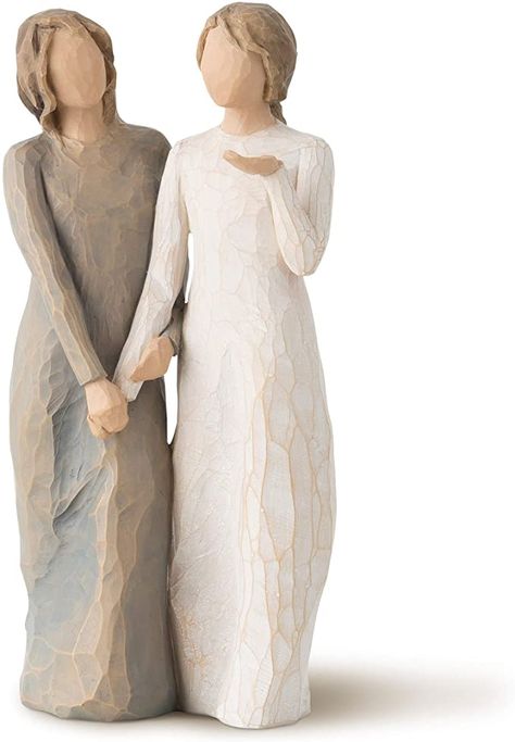 Amazon.com: Willow Tree My Sister, My Friend, Sculpted Hand-Painted Figure: Susan Lordi: Home & Kitchen Willow Tree Figures, Grey Blue Dress, Willow Tree Angels, Willow Tree Figurines, Little Sister Gifts, Sisters By Heart, Cute Birthday Gift, Sister Friends, Willow Tree