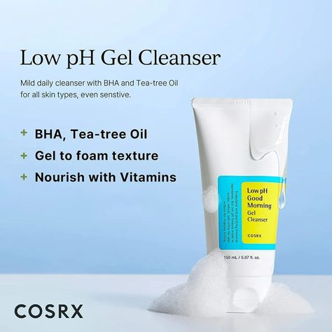 ✅COSRX Low pH Good Morning Gel Cleanser (150ml)✨ Available on Offer Price of 27% Discount 😍🫰   Use this Bohemian code: OMP062024P51 and claim all of the 27% discount💥 https://www.ohsogo.com/products/cosrx-low-ph-good-morning-gel-cleanser-15 Good Morning Gel Cleanser, Cosrx Low Ph, Morning Cleanser, Control Oily Skin, Cleanser For Sensitive Skin, Skin Tea, Sensitive Skin Care, Gel Cleanser, Gentle Cleanser