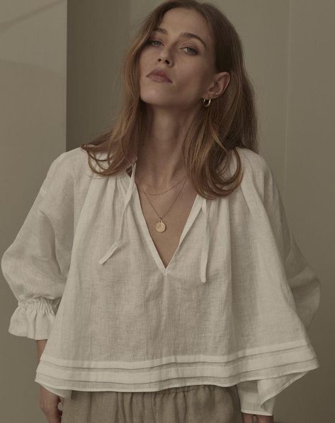 Easy Designs, London Summer, Diy Vetement, Linen Fashion, Dry Goods, Diy Couture, 가을 패션, Linen Clothes, Cropped Top