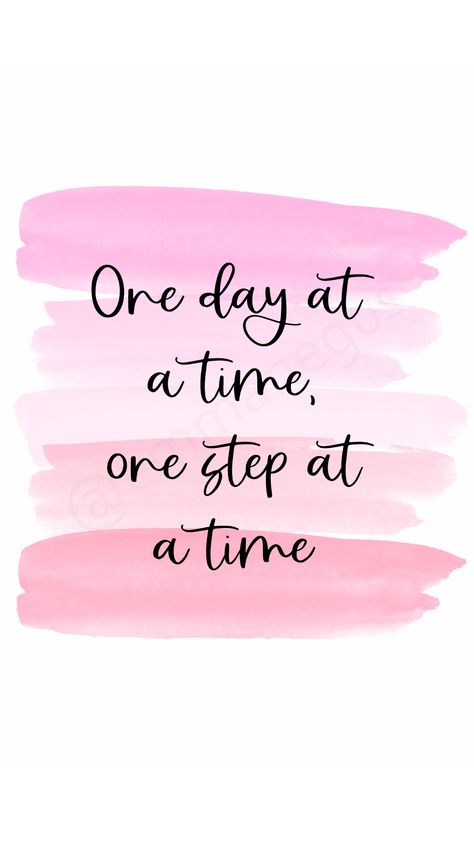 pink watercolor stripes ombre with quote for students that reads 'one day at a time one step at a time'. Motivational Quotes Poster Wall Art, Office Quotes Motivational Wall Art, Classroom Quotes Motivational, Diy Motivational Wall Art, Counsellor Quotes, Quote For Students, Counselling Room Design, Teacher Qoutes, Therapist Office Design