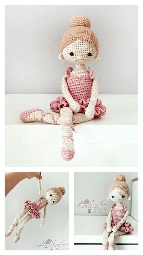 Amigurumi Ballerina Doll Free Pattern — Crochet Ballerina Free Pattern Doll Amigurumi Free Pattern, Crochet Doll Tutorial, Crochet Toys Free, Crochet Geek, Crochet Dolls Free Patterns, Pola Amigurumi, Ballerina Doll, Crochet Animals Free Patterns, Crochet Amigurumi Free