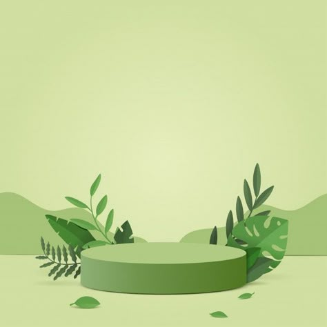 Abstract minimal scene with geometric fo... | Premium Vector #Freepik #vector #abstract #geometric #leaf #nature Product Podium, Green Leaf Background, Blurred Lights, Tree Sketches, Product Showcase, Background Design Vector, Product Presentation, Cosmetic Design, Landscape Background