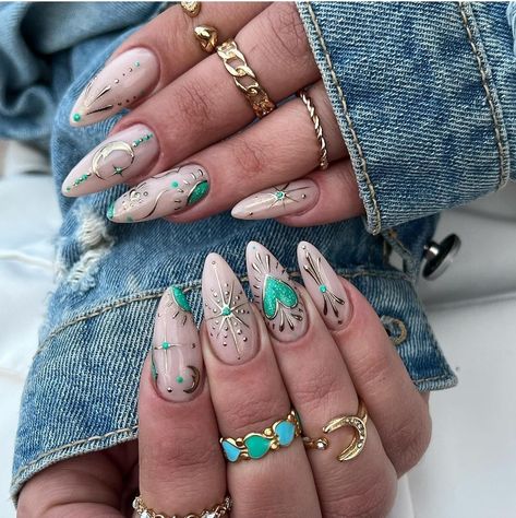 2024 Trending Nails, Trending Nails Now, Nail Art 2024 Trends, Trending Nails 2024, Coachella Nails, Boho Nails, Fall Gel Nails, Her Nails, Gel Nail Designs