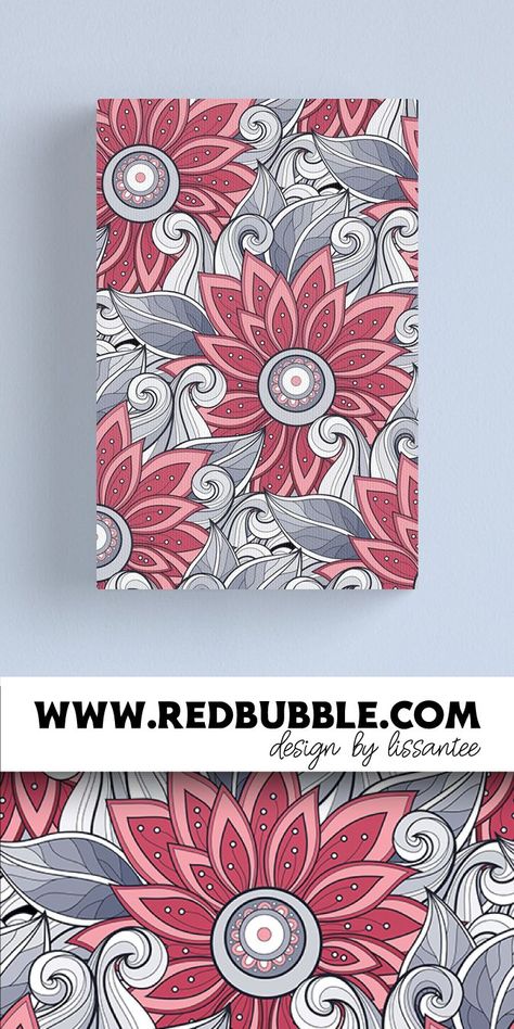 Shop Canvas print with Spring floral pattern Print by Irina Krivoruchko © All Rights Reserved on demand Redbubble aesthetic wall decor modern gallery-grade canvas semi-gloss coating gallery home office room workplace bedroom cozy design artwork art ideas flower ornament batik boho bohemian shabby chic doodle vintage nature inspired feminine refined elegance fine graceful nice spring summer salmon pink ruby violet grey Batik Flora, Summer Salmon, Ornament Batik, Aesthetic Wall Decor, Floral Pattern Print, Home Office Room, Bedroom Cozy, Spring Pattern, Batik Art