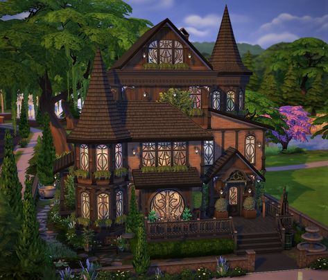 Magic House, Sims 4 House Building, Sims 4 House Design, Casas The Sims 4, Sims House Design, Sims 4 Build, Sims 4 Houses, Sims House, The Gallery