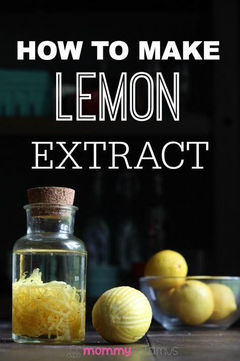 When life gives you lemons, squeeze every last drop of goodness out of them! This recipe takes FIVE minutes of hands-on time and it will save you 75% over store bought brands. Diy Extracts, Homemade Extracts, Poppy Seed Muffins, Dried Lemon, Homemade Mixes, Lemon Extract, Homemade Spices, Lemon Recipes, Food Preservation