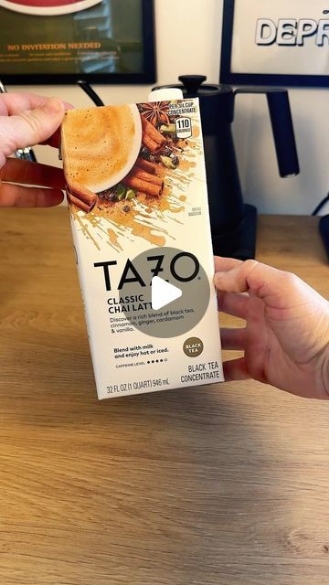 Alex Gren on Instagram: "#TAZOpartner Chai is the best tea and goes amazing paired with coffeeespresso. I’ve never been a huge tea drinker, but chai is the best exception. Especially @Tazo Chai Concentrate. How do you like your chai?  #TAZO #chailatte #teadrinker #coffeegram #chai" Tazo Chai Tea Concentrate Recipe, Chai Tea Latte Concentrate Recipe, Tazo Chai Tea Latte Recipe, Chai Tea Concentrate Recipe, Tazo Chai Tea, Tazo Chai, Hot Chai Tea, Chai Concentrate, Chai Tea Latte Recipe