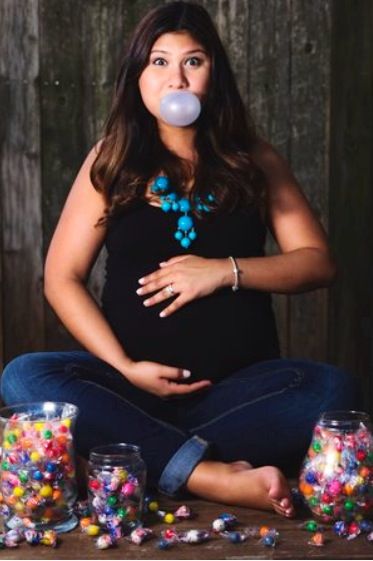 Maternity pregnancy photo photography bubblegum about to pop Unique Maternity Photos, Indoor Shoot, About To Pop, Gum Drop, Corporate Event Design, Maternity Photo Shoot, Pregnancy Photo, Maternity Pics, Maternity Photography Poses