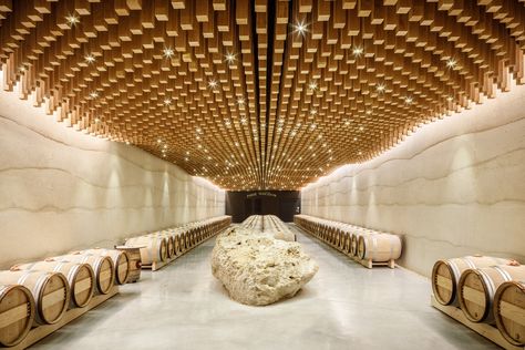 Gallery of Chateau Pavie Macquin Winery / BPM Architectes - 6 Winery Design Interior, Winery Design, Wineries Architecture, Essay Writing Competition, Rainwater Harvesting System, Design Strategy, Sustainable Architecture, Design Architecture, Architecture Details