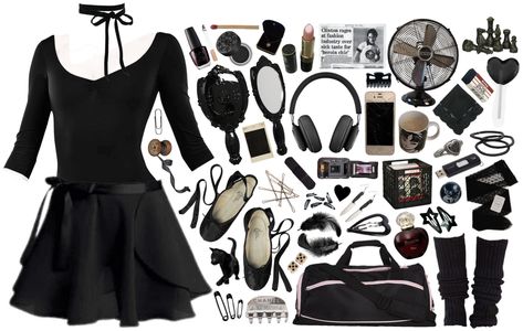 black swan Outfit | ShopLook Black Swan Clothes, Black Swan Aesthetic Outfit, Black Swan Outfits Inspired, Black Swan Outfit, Dark Balletcore, Swan Outfit, Cropped Outfits, Outfit Ideas For Party, Dark Swan