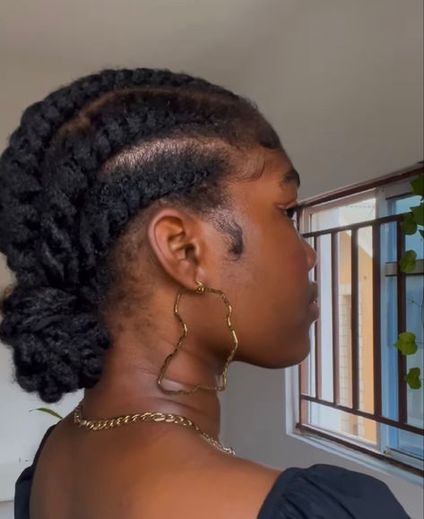 Flat Twist Hairstyles 4c Hair, Flat Twists 4c Hair, Feminine Cornrow Styles, French Braids 4c Hair, Transition To Natural Hair Styles, 4c Flat Twist Hairstyles, Cornrows 4c Hair, Low Bun On Natural Hair, Low Maintenance Natural Hairstyles