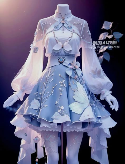 Japanese Female Outfits, Fall Outfits Pinterest, Winter Wedding Dresses, Chinese Fancy Dress, Simple Wedding Dress, Dress Design Drawing, Light Blue Dress, Old Fashion Dresses, Fantasy Dresses