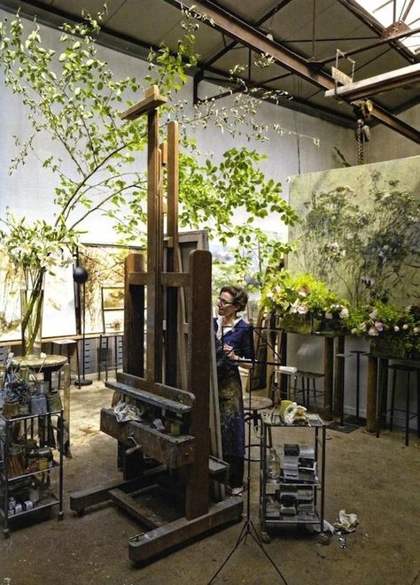 Claire Basler, Home Studio Design, Painters Studio, Art Studio Design, Paris Home, Art Studio At Home, Bedroom Studio, Dream Studio, Artistic Home