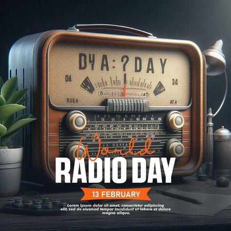 Psd world radio day instagram post desig... | Premium Psd #Freepik #psd Radio Poster Design, World Radio Day, Poster Social Media, Instagram Post Design, World Radio, Retro Radio, Inspiration Painting, Portable Radio, Album Design