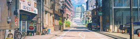 Anime Street Dual Screen Wallpaper - Day Dual Monitor Backgrounds, Dual Screen Wallpaper, Anime Street, Dual Monitor Wallpaper, Street Background, Computer Photo, Simple Anime, Anime City, Best Gaming Wallpapers