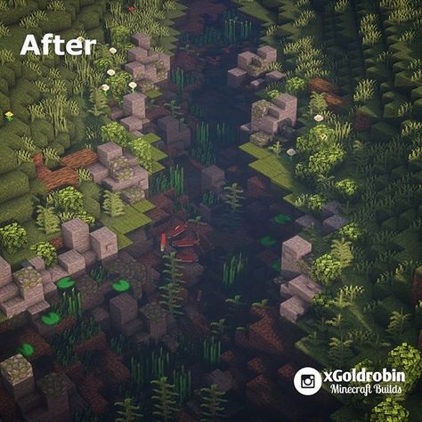 Goldrobin - Minecraft Builder (@xgoldrobin) • Fotos y videos de Instagram Minecraft River Decoration, Minecraft River Terraforming, River Minecraft Ideas, Minecraft River Design, Minecraft River Village, Minecraft Terraforming Ideas, Minecraft Landscape Ideas, Minecraft River Ideas, Minecraft River House