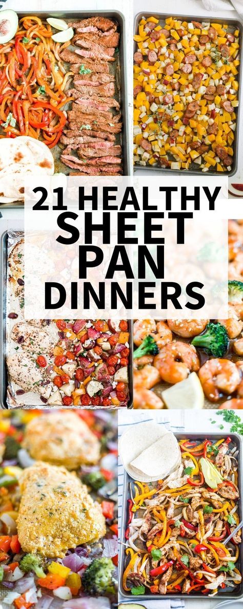 Healthy Sheet Pan Dinners, Sheet Pan Dinners Healthy, Healthy Sheet Pan, Dinners Easy, Sheet Pan Dinners Chicken, Easy Sheet Pan Dinners, Sheet Pan Dinners Recipes, Diner Recept, Pan Dinners