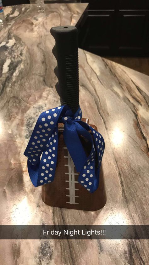 Cow Bell Decor Ideas Football, Football Cowbell Ideas, Cowbell Decorations Football, Springboro Panthers, Football Cowbells, Cowbell Decorations, Cow Bell Decor, Football Ideas, Football Life