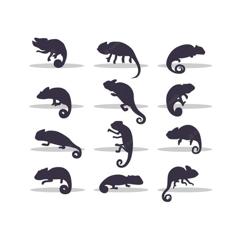 Chameleon Silhouette, Vector Illustration Design, Illustration Vector, Design Design, Infographic Design, Design Illustration, Illustration Design, Vector Free, Vector Illustration