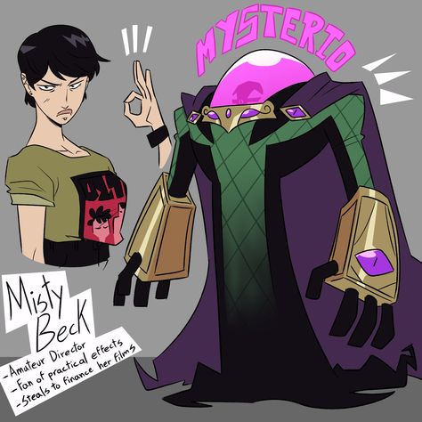 Gabriel Larragán on Twitter: "Mysterio from my night spider universe, she's a huge film nerd https://t.co/7GMVFO3Exf" / Twitter Night Spider, Marvel Character Design, Spiderman Art Sketch, Marvel Characters Art, Spider Art, Marvel Artwork, Marvel Fan Art, Marvel Spiderman Art, Marvel Comics Art