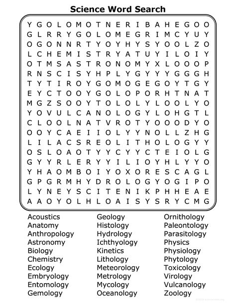 Science Disciplines Word Search Adult Word Search Printables, Wordsearch Worksheets, Difficult Word Search, Id Badge Template, Science Word Search, Free Printable Word Searches, Free Word Search, Creative Worksheets, Summer Game