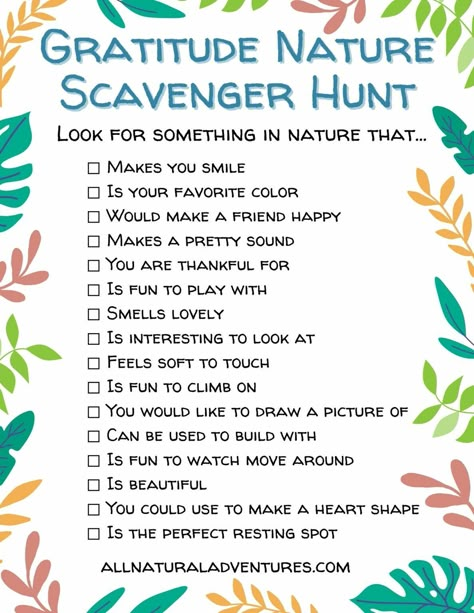 Homeschool Journaling, Nature Scavenger Hunt Printable, Nature Scavenger Hunt, Gardening Club, Nature Therapy, Gratitude Activities, Nature School, Scavenger Hunt For Kids, Nature Camping