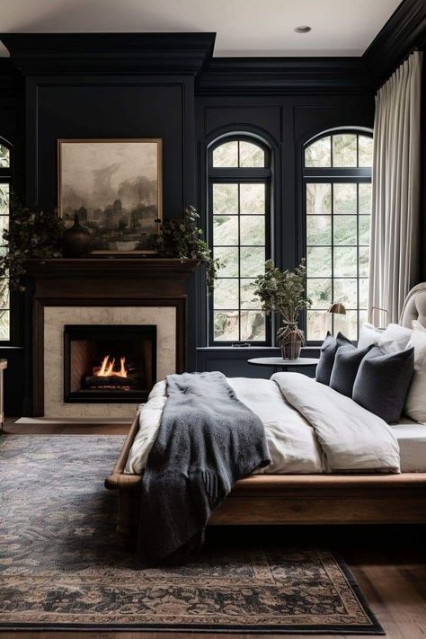 French Romantic Bedroom, Decoration Ideas Aesthetic, Moody Romantic Bedroom, Elegant Bedroom Ideas, Moody Room, Fall Bedroom Ideas, Romantic Bedroom Ideas, Moody Bedroom Ideas, Cozy Fall Bedroom