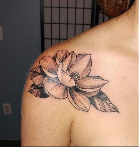 150+ Lotus Flower Tattoo Designs With Meanings (2020) Small Simple Ideas Lotus Tattoo Shoulder, Magnolia Flower Tattoo, Tato Tradisional, Flower Shoulder Tattoo, Tattoo Lotus, Lotus Flower Tattoo Design, Magnolia Tattoo, Flower Tattoo Meanings, Tattoo Shoulder