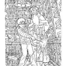 Harry potter in poudlard coloring pages - Hellokids.com Hardest Drawing, Harry Potter Coloring Book, Harry Potter Coloring Pages, Classe Harry Potter, Harry Potter Printables Free, Harry Potter Colors, Harry Potter Classroom, Harry Potter Printables, Theme Harry Potter