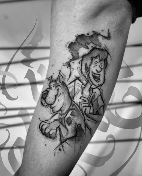 Jungle Book Tattoo, Scooby Doo Tattoo, Lego Tattoo, Sketch Tattoos, Dagobert Duck, Blue Rose Tattoos, Theme Tattoo, Sweet Tattoos, Disney Tattoo