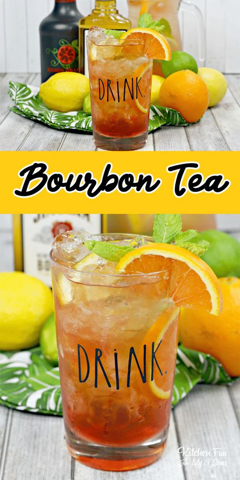 Bourbon Tea Cocktail, Bourbon Tea, Bourbon Drinks Recipes, Infused Tea, Tea Cocktail Recipes, Iced Tea Cocktails, Bourbon Recipes, Tea Cocktail, Bourbon Drinks