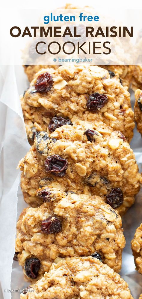 Dairy Free Oatmeal Raisin Cookies, Easy Oatmeal Raisin Cookies, Gluten Free Oatmeal Raisin Cookies, Cookies Dairy Free, Oatmeal Raisin Cookies Recipe, Vegan Oatmeal Raisin Cookies, Raisin Cookies Recipe, Oatmeal Raisin Cookies Healthy, Sugar Free Oatmeal