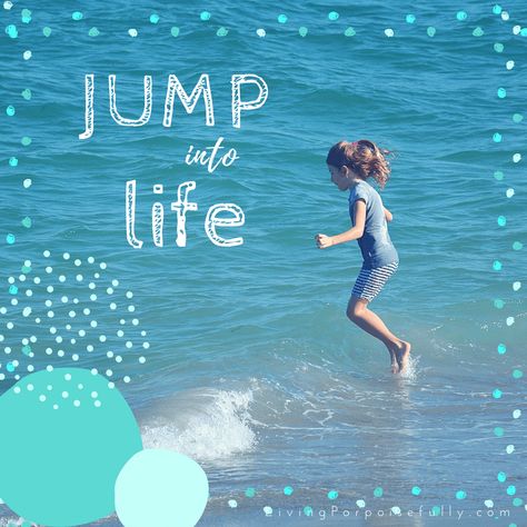 Jump into life! Beach inspiration Jump Quotes Inspiration, Jump Quotes, Shots Quote, Polar Plunge, Goals To Set, Beach Inspiration, Jump In, Aesthetic Quotes, Beach Inspired