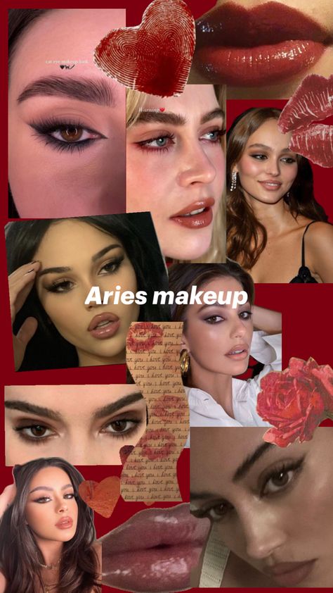 Zodiac Halloween Costumes, Aries Girl Aesthetic, Aries Venus Aesthetic, Aries Makeup, Pisces Dress, Astrological Aesthetic, Makeup Sign, Scorpio Makeup, Zodiac Halloween