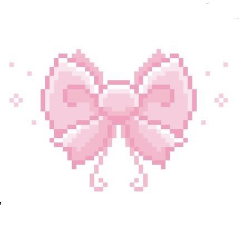 Pink Bow, White Background, Cross Stitch, Pattern, Pink, White