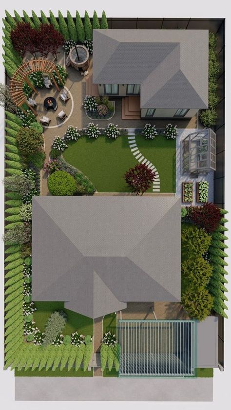 Landscape Ideas Modern Vertical Garden, Vertical Garden Diy, Sims House Plans, Modern Garden Design, Sims House Design, Landscape Design Plans, Home Inspo, Bloxburg House Ideas, Dream House Interior