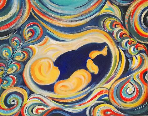 (Slideshow) Have you seen these breathtaking paintings of babies in the womb? Ultrasound Art, Baby In Womb, Breastfeeding Art, Pregnancy Art, Baby Art, Colorful Paintings, Ultrasound, Have You Seen, Works Of Art