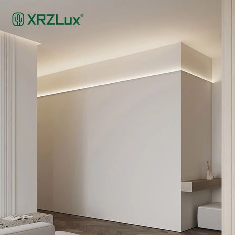 Profile Light Wall Design, Wall Molding Design, Wall Wash Lighting, Bar Lights, Bar Ceilings, Shower Lighting, Cove Lighting, Led Bar, Recessed Wall