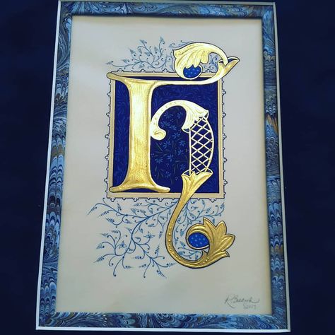 Manuscript Illumination, Heraldry Design, Illustrated Manuscript, Typographic Art, Illumination Art, Hand Lettering Art, Hand Writing, Illuminated Letters, Alphabet Art