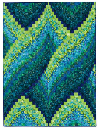 Quilt Inspiration: Twist-and-turn Bargellos: Cosmic Twist, 60 x 80", by Eileen Wright as seen at Martingale & Co Peacock Quilt, Bargello Quilt Patterns, Bargello Quilt, Bargello Patterns, Bargello Quilts, Quilt Care, Green Quilt, Quilting Crafts, Quilt Patterns Free