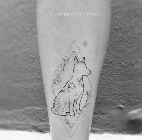 Malinois Tattoo, Sophia Tattoo, Geometric Dog Tattoo, Dog Line Art Tattoo, Tattoo Photoshoot, Desert Tattoo, Empowering Tattoos, P Tattoo, Dog Pitbull