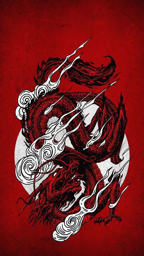 Dragon Wallpaper, Red Dragon, Tokyo, Wallpapers, Japan, Iphone, Red, Black