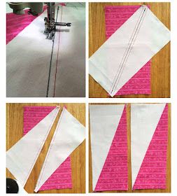 Half Rectangle Triangle Tutorial, Triangle Quilt Block, Quilting Tricks, Quilts Using Fat Quarters, Diagonal Quilt, Half Square Triangle Quilts Pattern, Colchas Quilting, Love Quilt, Triangle Quilt Pattern