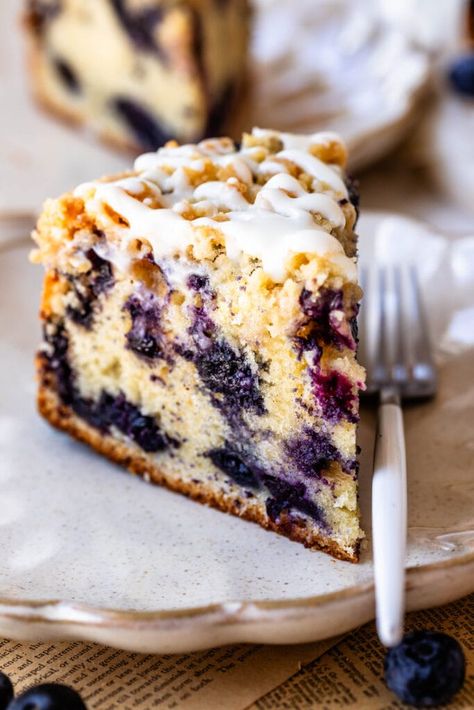 Pies And Tacos, Blueberry Coffee Cake Recipe, Blueberry Coffee Cake, Blueberry Coffee, Coffee Cake Recipe, No Coffee, Vegan Cupcakes, Gluten Free Banana, Macaron Recipe