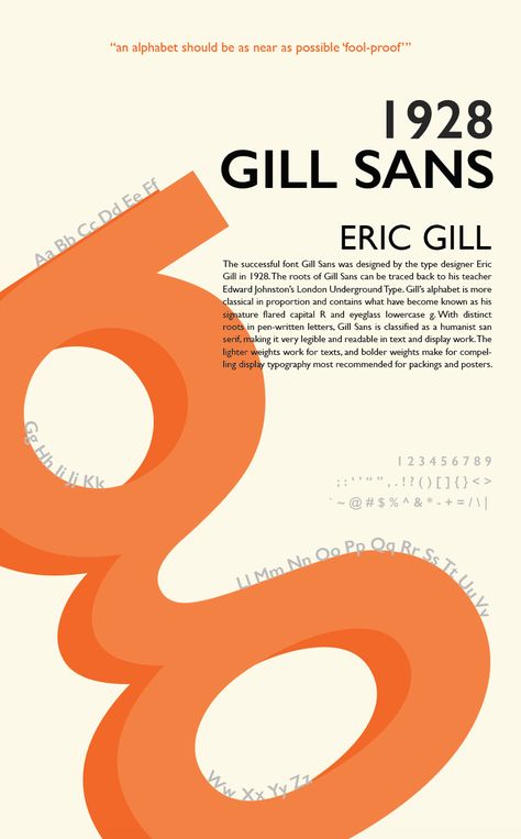 Type Specimen Poster, Specimen Poster, Capital R, Gill Sans, Type Specimen, Penguin Book, Typography Poster Design, Type Posters, An Exercise