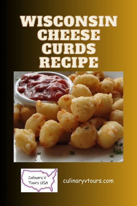 "Discover the mouthwatering world of Wisconsin-style cheese curds! Unveil the simple joy of creating these crispy delights at home with our easy-to-follow recipe. Dive into their rich history and cultural significance while savoring the perfect blend of flavors. Elevate your culinary journey with a taste of tradition. 🧀🍻 #CheeseCurds #WisconsinFlavor #CulinaryTradition" What To Do With Cheese Curds, Deep Fried Cheese Curds, Flavored Cheese, Cheese Curds Recipe, Wisconsin Cheese Curds, Fried Cheese Curds, Wisconsin Cheese, Curd Recipe, Cheese Curds