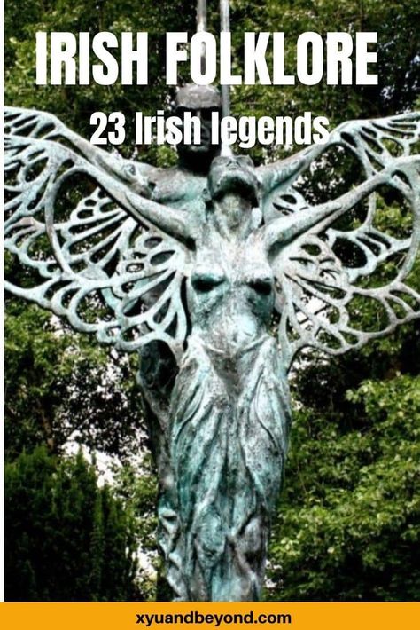 Irish Folklore: 23 Irish legends and myths | Irish myths and legends | Irish Fairies | leprechauns | banshees | Sidhe | the Tuatha de Danaan | old Irish tales | Travel Ireland | travel ancient Europe | pagan Ireland | gods and goddesses of Ireland | Irish myths | Irish folktales | Visit Ireland | Ancient Ireland Irish Fairy Tales, Irish Folk Magic, Leprechaun Folklore, Irish Culture Aesthetic, Pagan Ireland, Irish Mythical Creatures, Irish Fairies, Irish Dragon, Irish Gods