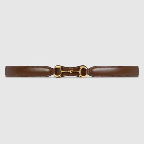 Shop the Brown Smooth Leather Belt With Horsebit at GUCCI.COM. Enjoy Free Shipping and Complimentary Gift Wrapping. Women In Black And White, Gucci Belt Women, Gucci Belt Sizes, Gucci Leather Belt, Wide Belts For Women, Wide Belts, Women In Black, Christian Dior Haute Couture, Wide Leather Belt