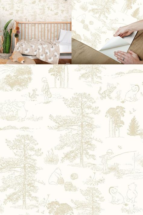 Winnie The Pooh Wallpaper Nursery, Nursery Ideas Winnie The Pooh Gender Neutral, Winnie The Pooh Nursery Wallpaper, Neutral Wallpaper Nursery, Winnie The Pooh Boy Nursery, Vintage Pooh Nursery, Simple Winnie The Pooh Nursery, Neutral Winnie The Pooh Nursery, Nursery Ideas Winnie The Pooh